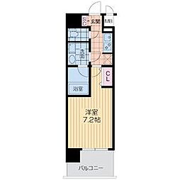 プライムアーバン泉 1Kの間取図画像