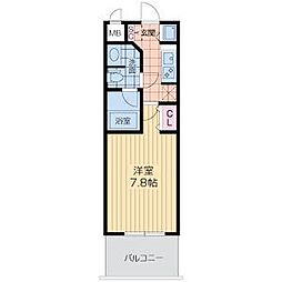 プライムアーバン泉 1Kの間取図画像