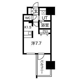 アドバンス名古屋モクシー 1Kの間取図画像