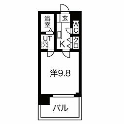 SPAZIOMETALLO 1Kの間取図画像