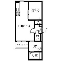 Jack higashiajimaIII 1LDKの間取図画像