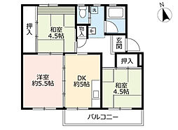 UR都市機構江南団地2棟 3DKの間取図画像