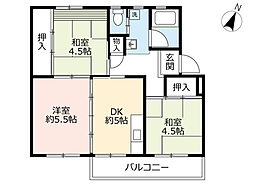 UR都市機構江南団地48棟 3DKの間取図画像