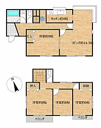 市原市桜台3丁目　戸建て 4LDKの間取り