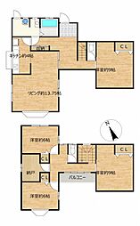 君津市君津台3丁目　戸建て 4SLDKの間取り