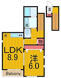 シャープレジデンス 1LDKの間取図画像