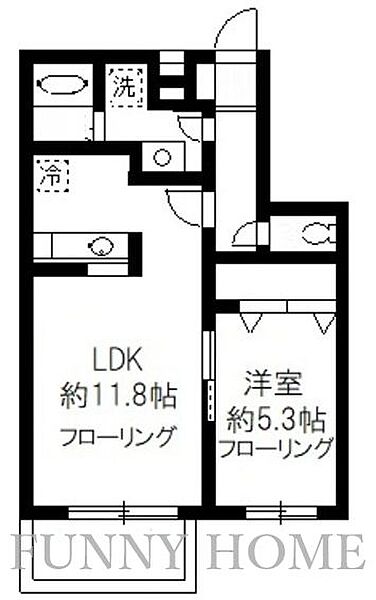 東京都目黒区東が丘1丁目(賃貸アパート1LDK・1階・40.99㎡)の写真 その2