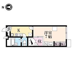 JR舞鶴線 東舞鶴駅 徒歩21分の賃貸アパート 2階1Kの間取り