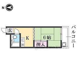 第三吉村マンション 1Kの間取図画像