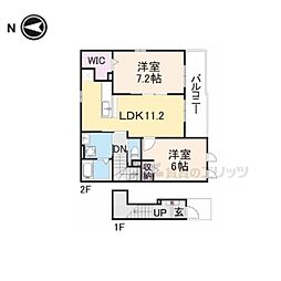 JR舞鶴線 西舞鶴駅 バス10分 大和工芸前下車 徒歩6分の賃貸アパート 1階1LDKの間取り