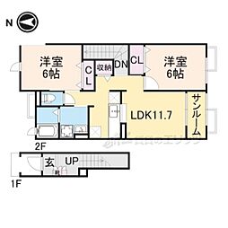 グラン・ソーレ2 2LDKの間取図画像