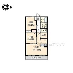 ODIN 2LDKの間取図画像