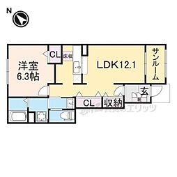 シュテイルラント2 1LDKの間取図画像