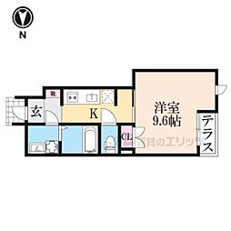 仮称)土師新築アパート 1Kの間取図画像
