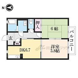 ファミールプラザエルスール 2DKの間取図画像