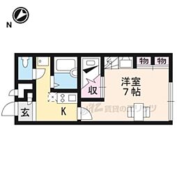 レオパレスAQUA 1Kの間取図画像