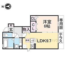 ノースプレイス 1LDKの間取図画像