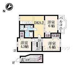 サンセール・トロワ 3DKの間取図画像