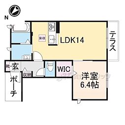 エンジェルプレゼンス 1LDKの間取図画像
