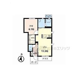 シャルマン小倉 1LDKの間取図画像