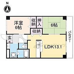 グランヴェール 2LDKの間取図画像