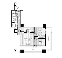 東京メトロ有楽町線 東池袋駅 徒歩1分の賃貸マンション 6階2LDKの間取り