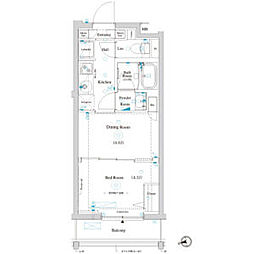 ラティエラ滝野川 3階1DKの間取り