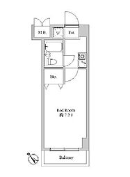 ビエラコート桜台 1階1Kの間取り