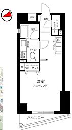 東京メトロ千代田線 千駄木駅 徒歩1分の賃貸マンション 7階1Kの間取り
