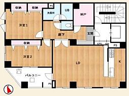 京成本線 新三河島駅 徒歩3分の賃貸マンション 6階2SLDKの間取り