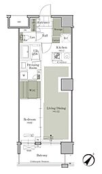 パークキューブ西ヶ原ステージ 6階1SLDKの間取り