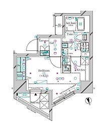 JR山手線 大塚駅 徒歩2分の賃貸マンション 8階1Kの間取り