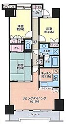 東京メトロ南北線 本駒込駅 徒歩1分の賃貸マンション 15階3LDKの間取り