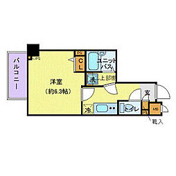 東武東上線 北池袋駅 徒歩7分の賃貸マンション 5階1Kの間取り
