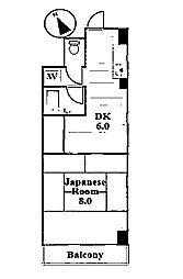 京成本線 新三河島駅 徒歩4分の賃貸マンション 3階1DKの間取り