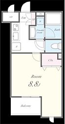 東武東上線 大山駅 徒歩4分の賃貸アパート 3階1Kの間取り