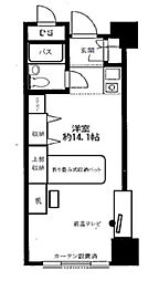 メゾン大塚 4階ワンルームの間取り