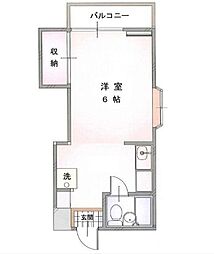 東京メトロ丸ノ内線 池袋駅 徒歩9分の賃貸マンション 2階ワンルームの間取り