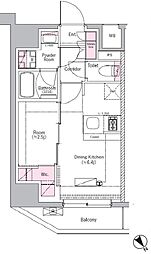 SYFORME　TABATA 3階1DKの間取り