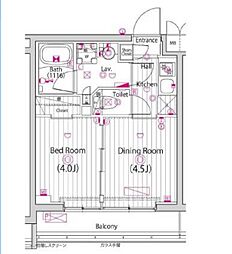 西武有楽町線 練馬駅 徒歩7分の賃貸マンション 1階1DKの間取り