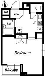 都営大江戸線 落合南長崎駅 徒歩9分の賃貸マンション 3階1Kの間取り