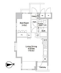 プライムアーバン池袋 12階1LDKの間取り