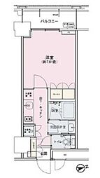 JR山手線 駒込駅 徒歩6分の賃貸マンション 6階1Kの間取り