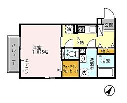 西武池袋線 石神井公園駅 徒歩8分の賃貸アパート 3階1Kの間取り