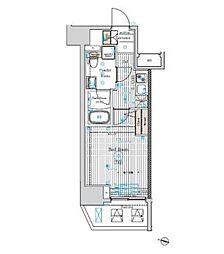 東京メトロ南北線 王子神谷駅 徒歩9分の賃貸マンション 6階1Kの間取り