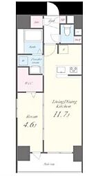 都営三田線 巣鴨駅 徒歩6分の賃貸マンション 9階1LDKの間取り
