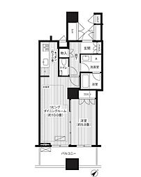 東京メトロ有楽町線 東池袋駅 徒歩1分の賃貸マンション 7階1LDKの間取り