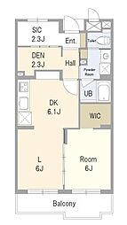 西武池袋線 桜台駅 徒歩8分の賃貸マンション 1階1SLDKの間取り