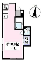 東京メトロ有楽町線 要町駅 徒歩7分の賃貸アパート 1階ワンルームの間取り