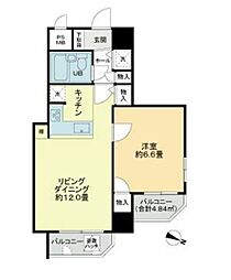 東京メトロ千代田線 千駄木駅 徒歩2分の賃貸マンション 8階1LDKの間取り